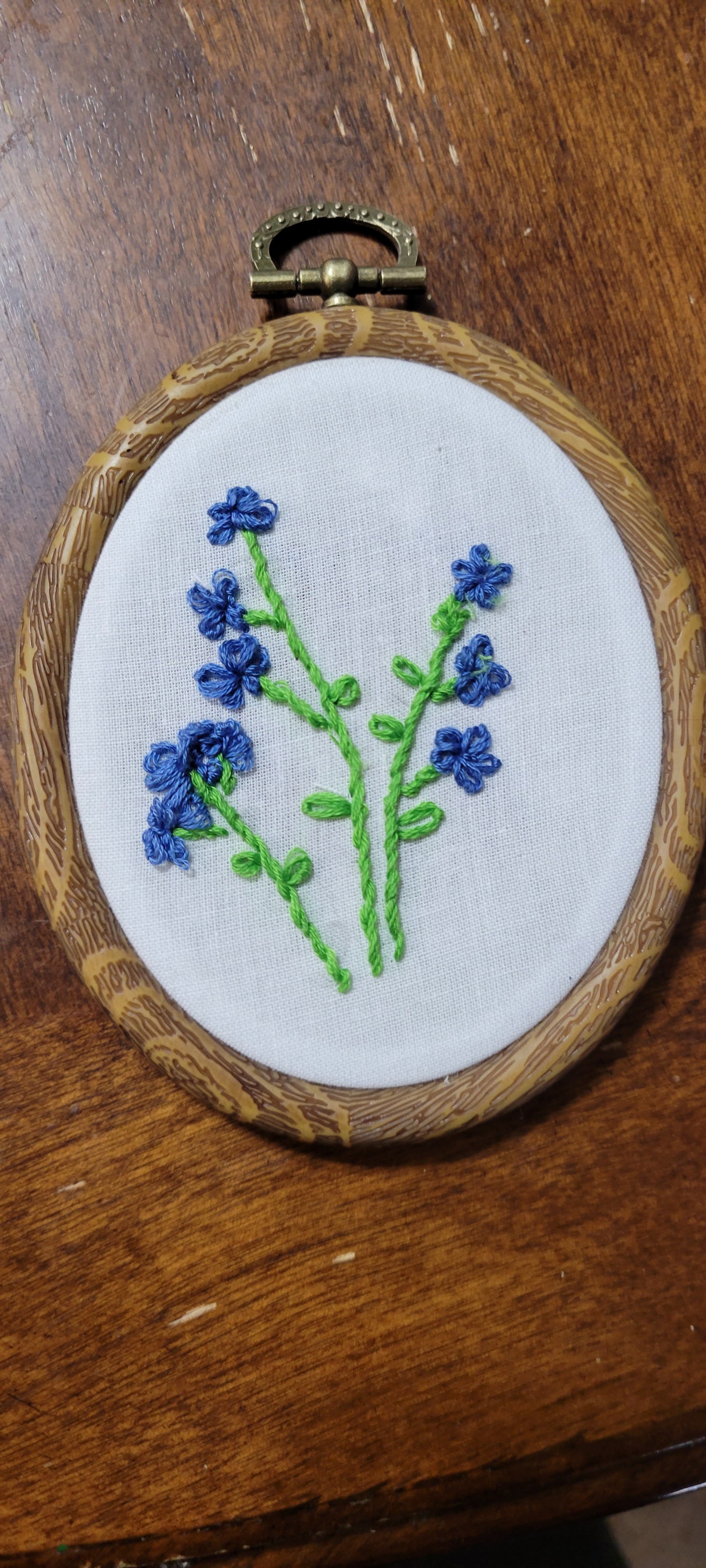 Wild Flower embroidery art